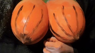 Huge Boobs Halloween Pumpkin Cosplay