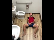 Preview 1 of Public restroom piss and anal fun