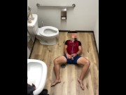 Preview 4 of Public restroom piss and anal fun