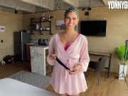 Preview 2 of Big Ass Latina MILF fucks her first Airbnb guest - POV Sex
