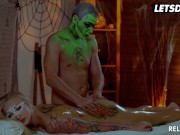 Preview 1 of LETSDOEIT - Busty MILF Kalya Green Enjoys Halloween Night At The Spa Center In Hot Raunchy Fuck