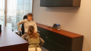 A beautiful secretary surrendered to the boss like a Slut