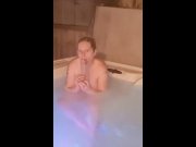 Preview 1 of Step mom in the hot tub with a big cock in her mouth and pussy