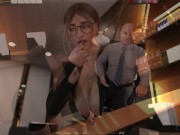 Preview 5 of THE OFFICE - Sex Scene #10 Boss lesson and Pervert oldman