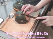 Preview 2 of (Halloween/Japanese)Blowjob While Cooking Pumpkin(concafejonouraaka/cocoa)