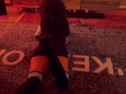 Preview 2 of MASTURBATION WHILE PLAYING WITH PLAYSTATION -Alex gets excited as she looks at me and start touching