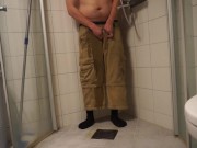 Preview 5 of Peeing in pants then masturbating and cumming, all in shower