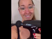 Preview 2 of Pleasure Toy Queen masturbates using her strong fitness massager