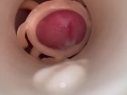Preview 5 of Fucking my Fleshlight with vibrating butt plug makes my CUM SO HARD
