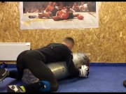 Preview 3 of A Real MMA Fighter Fucks His Boxing Bag instead of training! Cumming in your mouth!!!