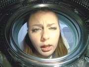 Preview 6 of My young stepmom stuck in a washing machine and let me fuck her for rescue - Spooky Boogie Taboo