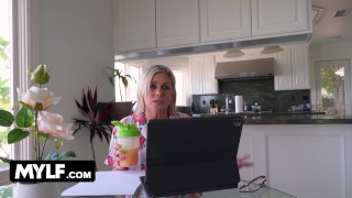 MILF Lilly Hall demands Stepson, "Now slide that dick inside of me. I want you to fuck me good"