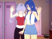 Preview 1 of Tsubasa Kazanari and Chris Yukine have intense futanari sex in the locker room. - Symphogear Hentai