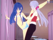 Preview 5 of Tsubasa Kazanari and Chris Yukine have intense futanari sex in the locker room. - Symphogear Hentai