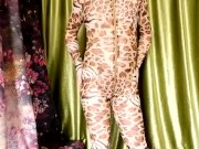 Preview 1 of [EroNekoKun] - Cute Boy masturbation in Leopard Body Suit