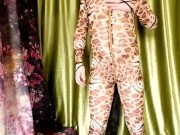 Preview 3 of [EroNekoKun] - Cute Boy masturbation in Leopard Body Suit