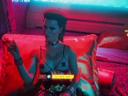 Preview 6 of Big Titty CyberPunk 2077 Lesbian Fucks Meredith Stout!