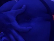 Preview 5 of Strocking my asshole with LED Lights on 😈🍑