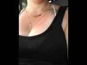 Preview 3 of Nerdy Milf Smoking Cigarettes Showing Cleavage In Truck