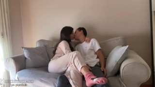 fucked a cute girl at a home party in two dicks and cum on her pussy Real sex tape