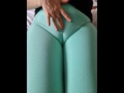 Preview 1 of Teasing my cameltoe through leggings