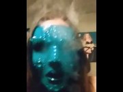 Preview 3 of In My Pretty New Mask Smoking (it's sexy)