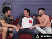 Preview 3 of HETEROFLEXIBLE - Bicurious Dalton Riley Lets Gay Buddies Seduce Him Into Threesome! FIRST BAREBACK!