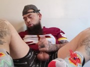 Preview 1 of Hot Dad Milking his cock and balls