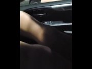 Preview 2 of Wife Husband Flashing in Walmart Parking Lot Playing BBC Pussy Feet Tits