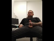Preview 2 of Dad jacking off in his office cumshot