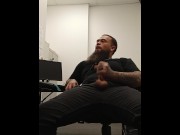 Preview 4 of Dad jacking off in his office cumshot