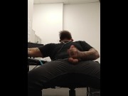 Preview 6 of Dad jacking off in his office cumshot