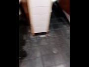 Preview 3 of Sassy girl making a mess in public bathroom