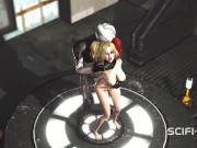 Preview 5 of Hot sex in the sci-fi-lab. A sexy girl gets fucked by an android monster