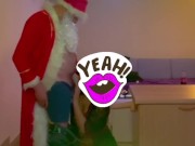 Preview 6 of Santa Claus Fucked Lustful Girl as a Gift for the New Year and Cum Hard!