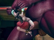 Preview 1 of 3d animation - huge monster fuck the arabian princess