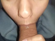 Preview 3 of big mouth making a hard cock from her pacifier, she sucks wet with her naughty soft mouth