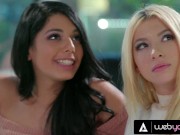 Preview 1 of Sorority Babes Kenzie Reeves And Gina Valentina Are Caught Making Out On The Couch By Cadey Mercury