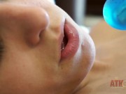 Preview 5 of Hot brunette Natalie Monroe sexy solo clit stimulation and toy masturbation