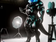 Preview 5 of Druth latex pec worship test animation