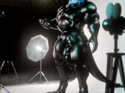 Preview 6 of Druth latex pec worship test animation