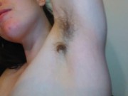 Preview 6 of PinkMoonLust Exhibitionist Showing Off Hairy Armpits Hairy NIPPLES Pale Skin Dark Hair Fetish Slut