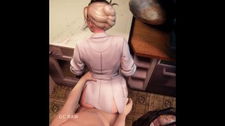Strange things Mercy Doggy style. Overwatch 
