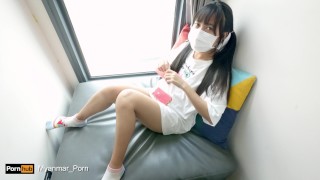 cute girl masturbation japanese shaved