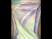 Preview 2 of Wifey shows her tits and soaks her diaper for me