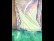 Preview 3 of Wifey shows her tits and soaks her diaper for me
