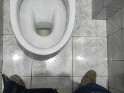Preview 2 of Golden shower in the toilet pov, pissing