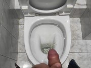 Preview 4 of Golden shower in the toilet pov, pissing