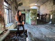 Preview 2 of A walk through an abandoned factory ended in hard fucking for a rock girl
