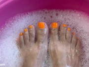 Preview 1 of Foot fuck and footjob while feet are in the foot wash basin